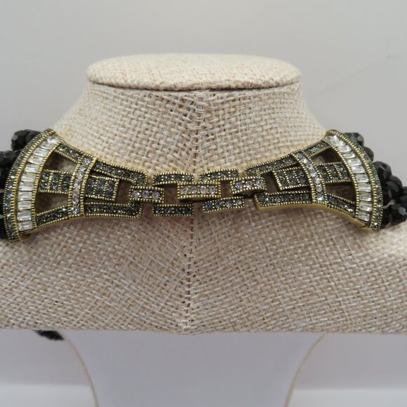 Heidi Daus 3 Piece Art Deco Multi Strand Interchangeable Bracelets Necklace - Picture 8 of 13